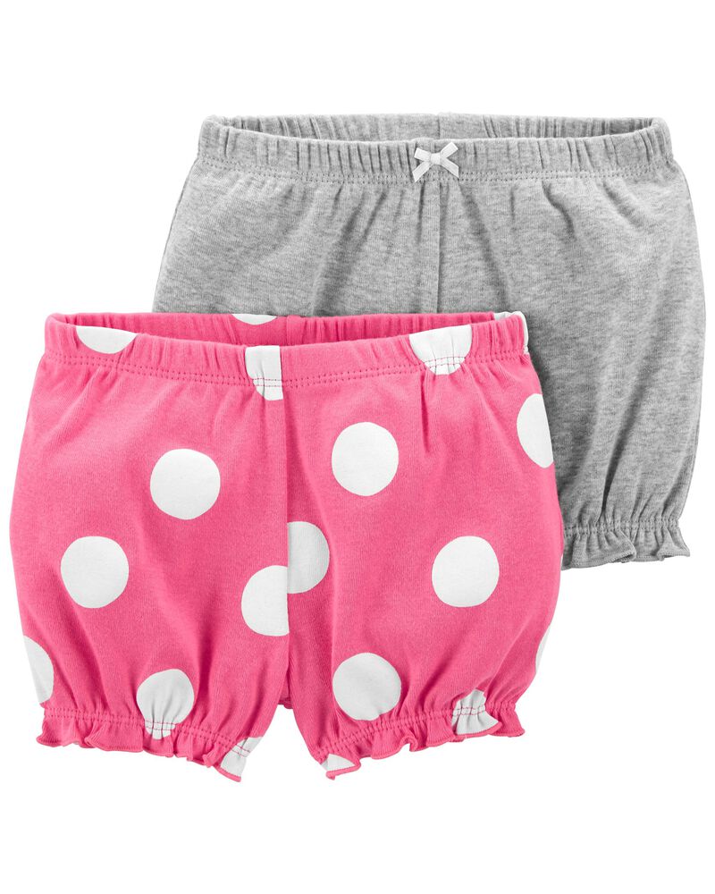 Carters Baby Girls Neon Slub Jersey Bubble Shorts Pink 
